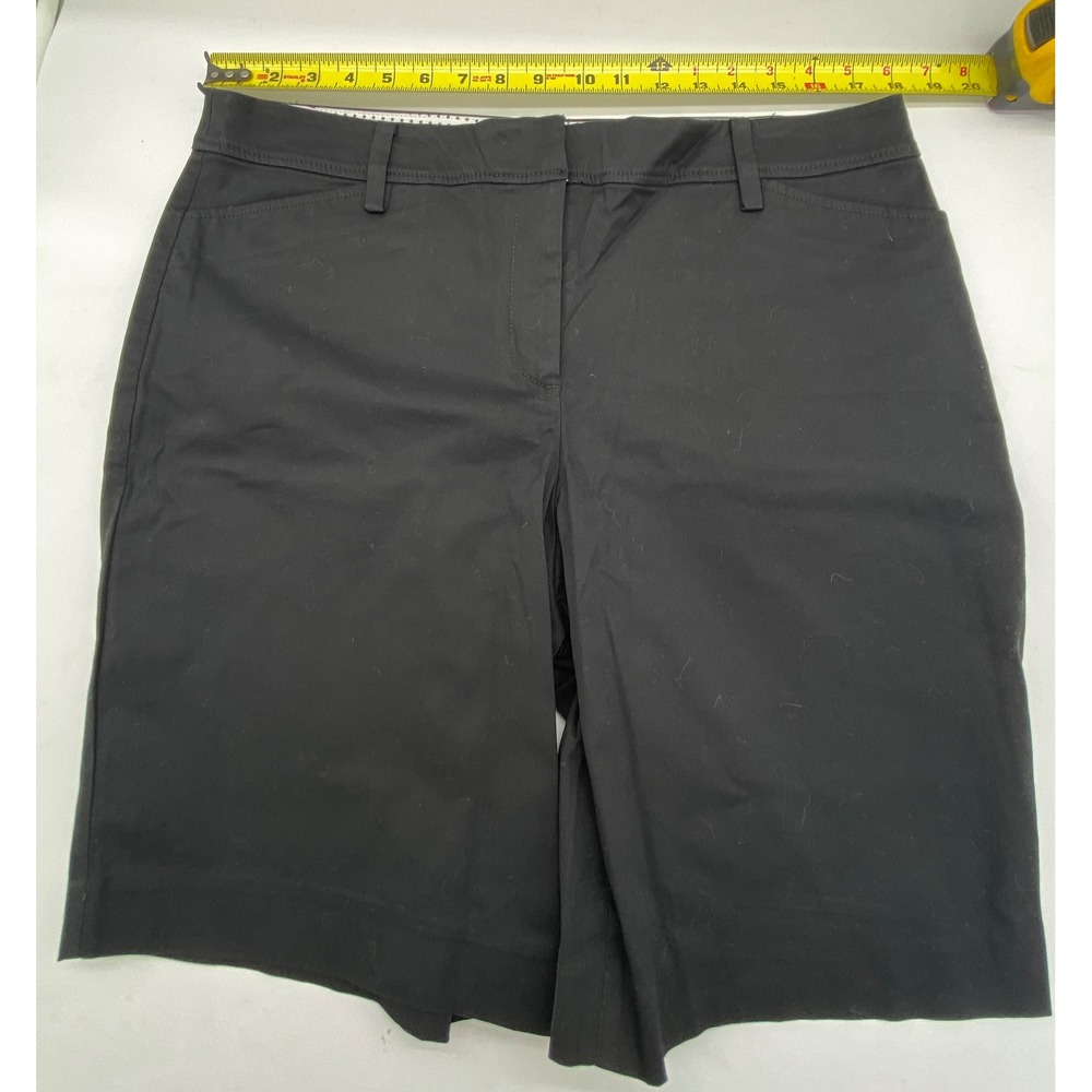 Talbots Perfect Short 9 Inch Black Chino Shorts Womens Size 12‎ NWT 373330